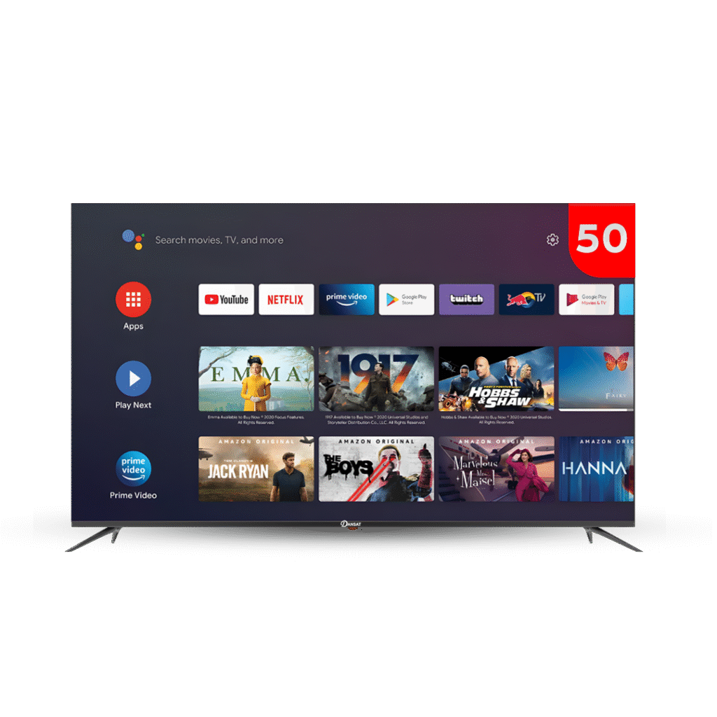 شاشة دانسات 50 بوصة سمارت 4K نظام تشغيل أندرويد 13 DTD50BU