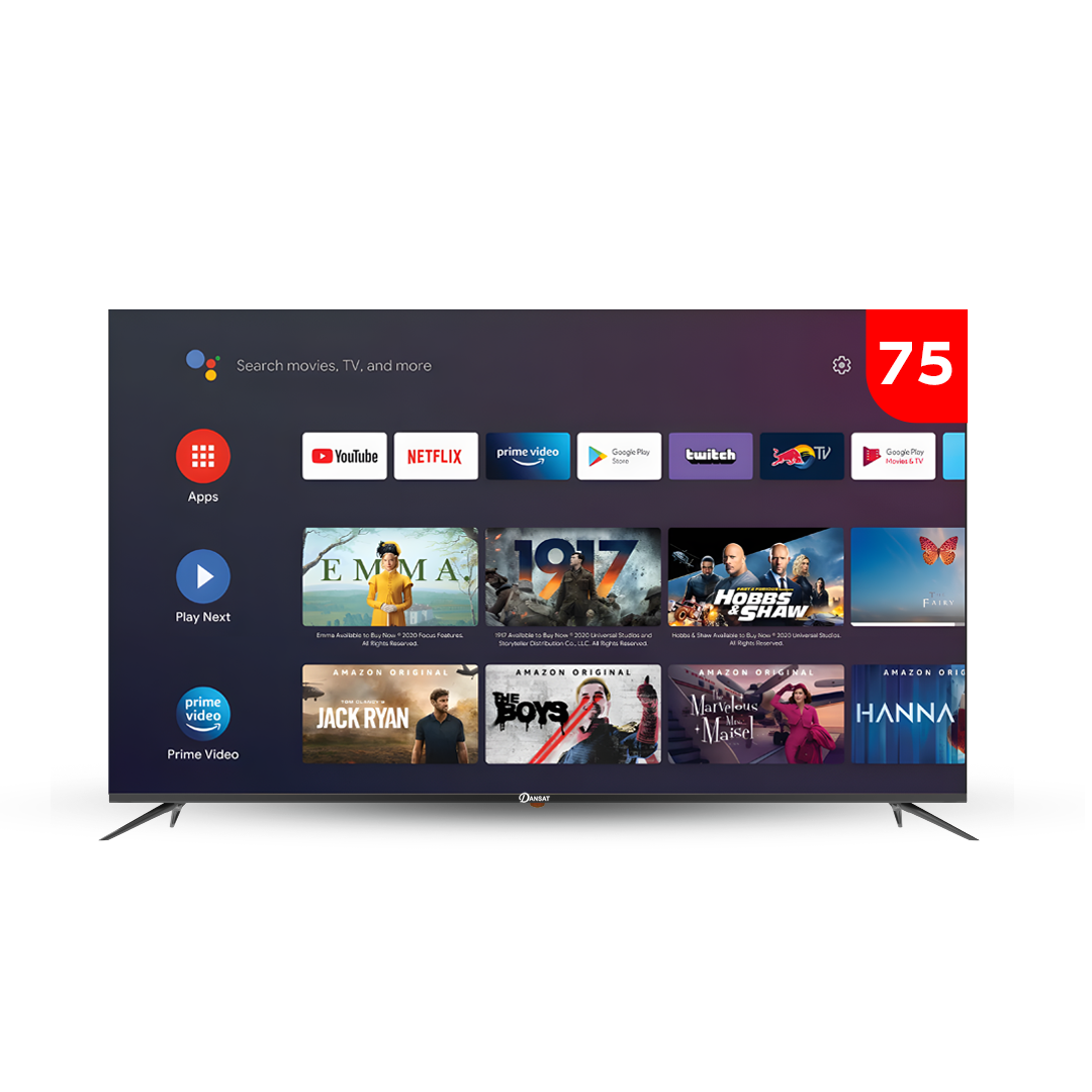 شاشة دانسات 75 بوصة سمارت 4K نظام تشغيل أندرويد 13 DTD75BU