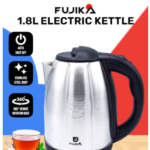 غلاية ماء مصنوعة من الستانلس ستيل من فوجيكا 1.8 لتر ، فضي FJK-180