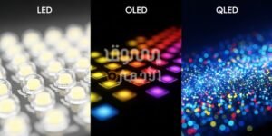 الفرق بين LED و OLED و QLED